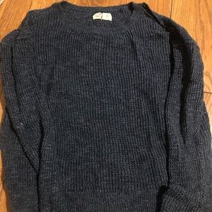 Navy cold shoulder Hollister sweater